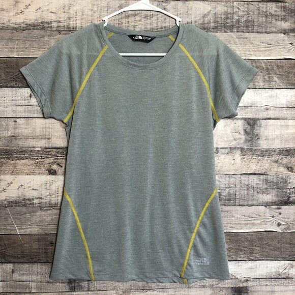 North Face Women's Sz M On The Go Tee T-Shirt Lightweight Cap Sleeve Gray - Picture 1 of 9